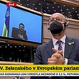 Projev ukrajinského prezidenta v EP.
