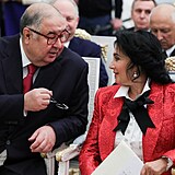 Ališer Usmanov s manželkou Irinou