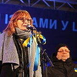 Demonstrace na podporu Ukrajiny na Václavském náměstí: Nechyběla ani herečka...