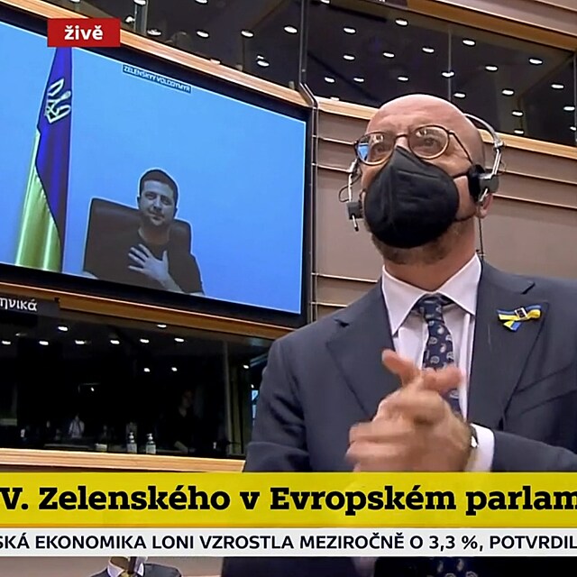 Projev ukrajinskho prezidenta v EP.