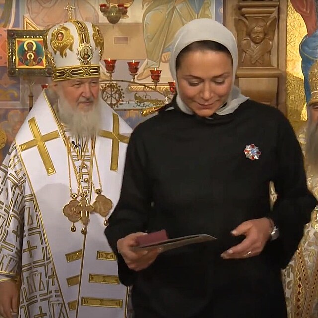 Svetlana Poljaková s patriarchou Kirillem