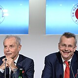 Jiří Šimáně a Jaroslav Tvrdík, dva zachránci fotbalové Slavie.