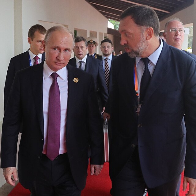 Oleg Dripaska s Vladimirem Putinem