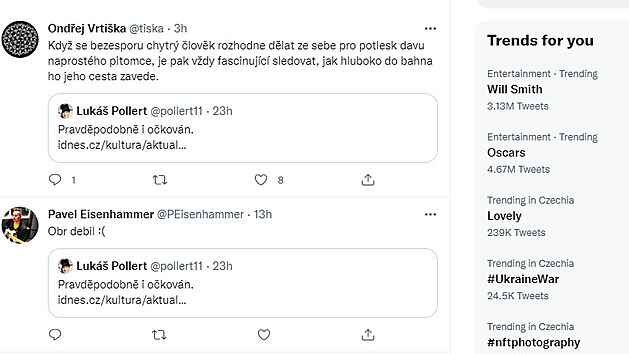 Luká Pollert zakomponoval okování proti covidu i do úmrtí muzikanta Taylora...