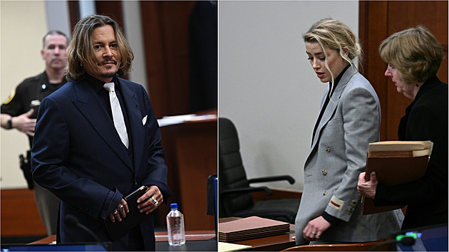 Johnny Depp a Amber Heard stanuli tváí v tvá u soudu.