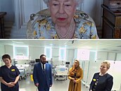 Královna hovoí se zamstnanci NHS a pacienty, kteí prodlali covid-19.