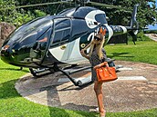 Dominika Myslivcová vyrazila na luxusní dovolenou, na ostrov letla helikoptérou
