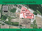 Hlavní msto Praha chce zaít stavt také v Dolních Poernicích, kde má vyrst...