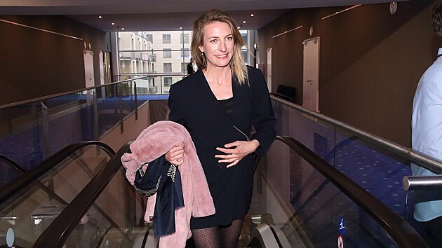 Do kina dorazila sama.