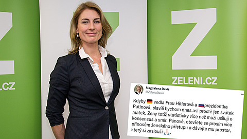 éfka Zelených Magdalena Davis a tweet, který radji smazala.