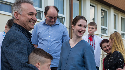 Kate Zemanová navštívila ukrajinské uprchlíky v Loukově.
