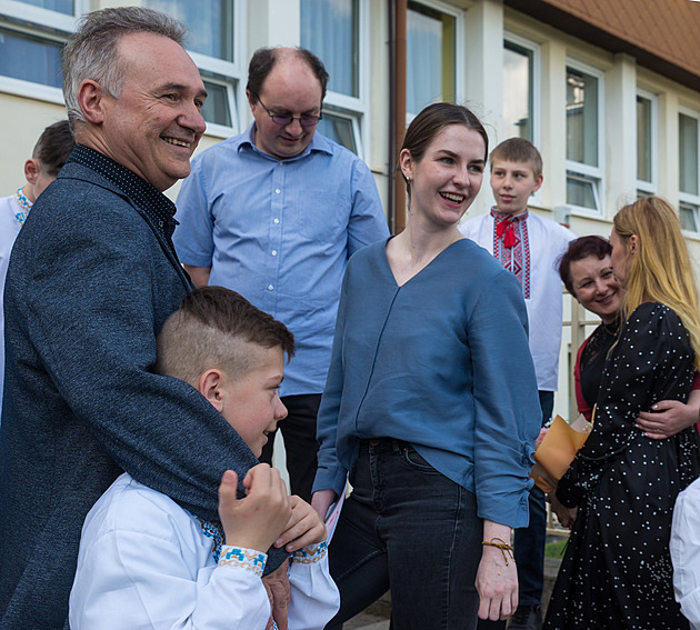 Kate Zemanová navštívila ukrajinské uprchlíky v Loukově.