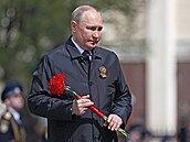 Vladimir Putin bhem oslav Dne vítzstv