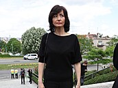 Na pohřeb Josefa Abrháma dorazila herečka Daniela Šinkorová.