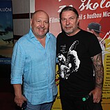 Michal David a Petr Kolář na premiéře filmu Andílci za školou.