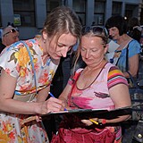 O podpis Aničky Polívkové byl velký zájem.