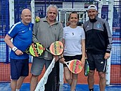 Ivan Haek s Ladislavem Vízkem a Vladimírem micerem na tenisu