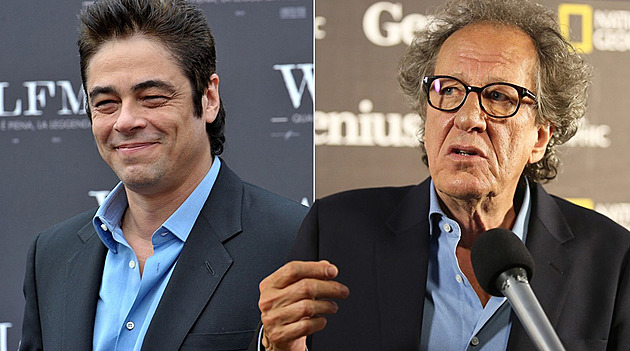 Benicio del Toro (vlevo) a Geoffrey Rush (vpravo)