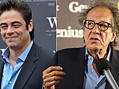 Benicio del Toro (vlevo) a Geoffrey Rush (vpravo)