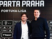 Sportovní editel Sparty Tomá Rosický a nový kou Brian Priske.