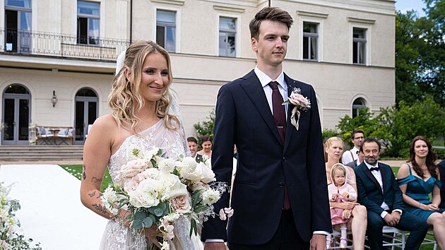 Markéta Vondrouová s manelem tpánem