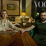 Volodymyr Zelenskyj s manželkou zapózoval pro Vogue.