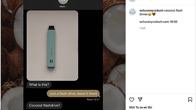 Ochucený vzduch se na Instagramu snažil o originální prezentaci.