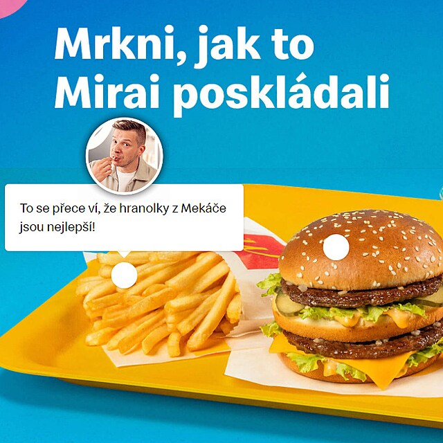Speciln menu? Hamburger s hranolky. Fakt objev.