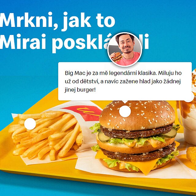 Pr dostupn jen msc. Big Mac s hranolkami je dle ns v McDonalds po cel...