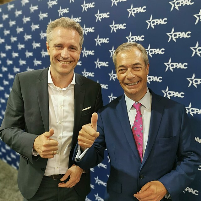 Petr Bystro (vlevo) na konzervativn konferenci CPAC