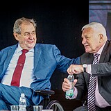 Prezidenti Miloš Zeman a Václav Klaus