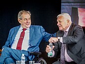 Prezidenti Milo Zeman a Václav Klaus