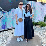 Eva Decastelo vyrazila s Hanou Tetkovou na Mercedes-Benz Fashion Week.