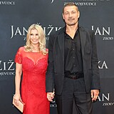 Petr Jákl s manželkou Romanou premiéře snímku Jan Žižka