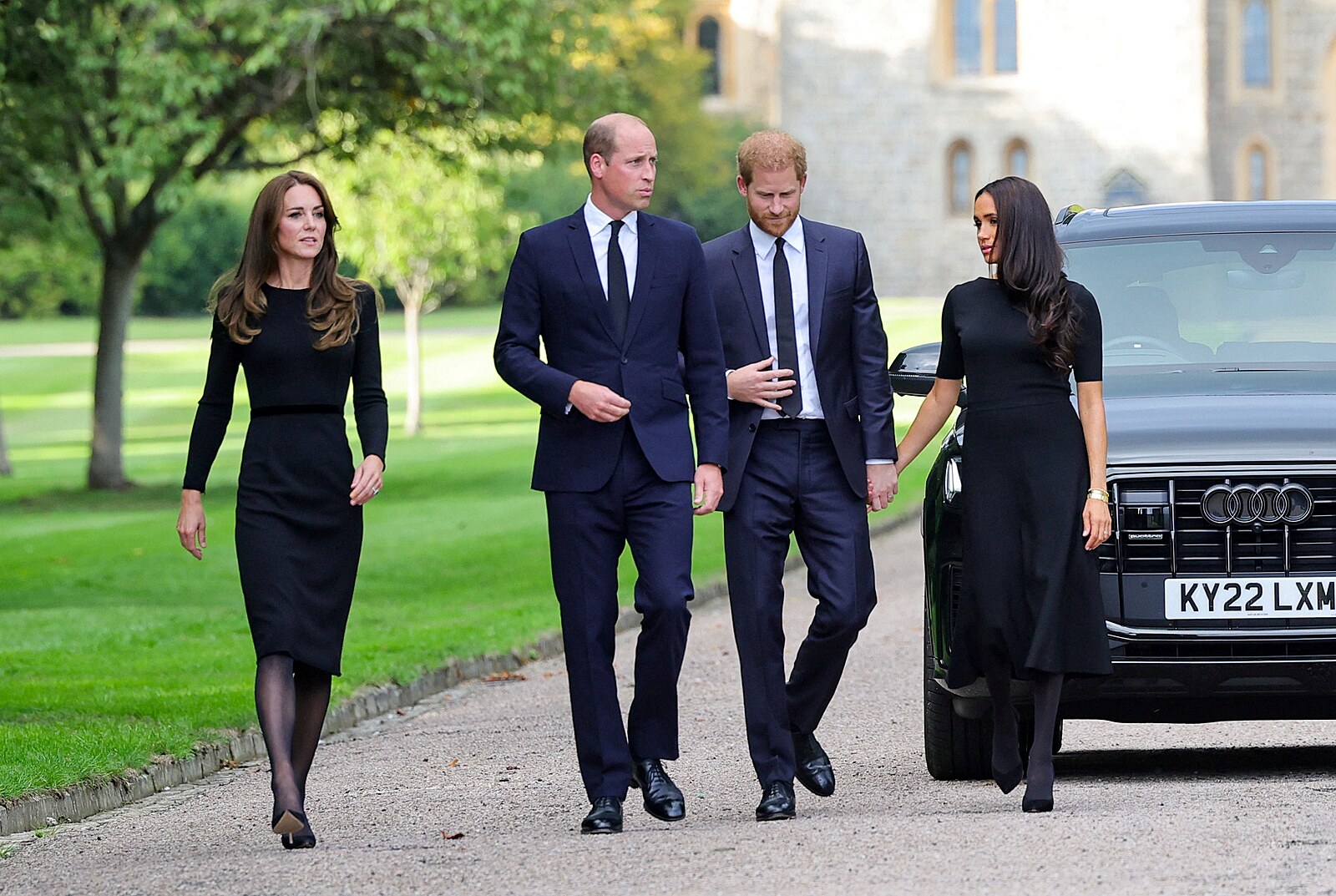 Catherine, princezna z Walesu, princ William, princ Harry, Meghan Markle,...
