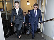 Monika Babiová a Andrej Babi u soudu.