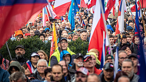 Demonstrace na Václaváku