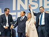 Matteo Salvini, Silvio Berlusconi a Giorgia Meloniová