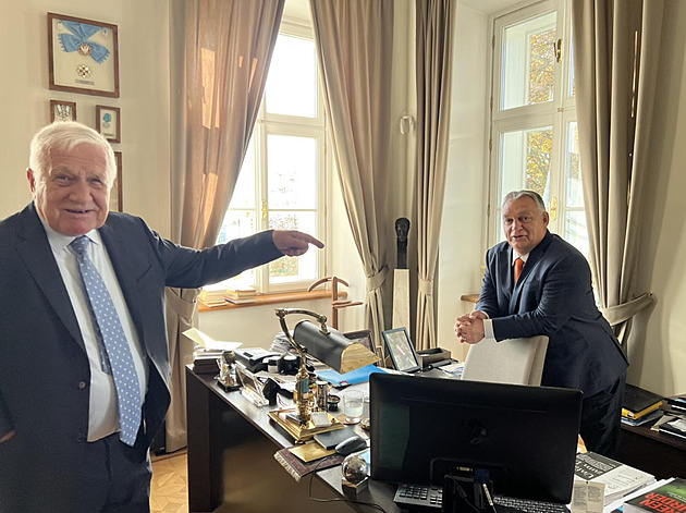 Václava Klaus s Viktorem Orbánem