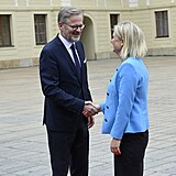 Švédská premiérka Magdalena Anderssonová s Petrem Fialou.