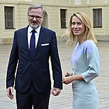 Estonská premiérka Kaja Kallasová a Petr Fiala.