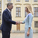 Estonská premiérka Kaja Kallasová a Petr Fiala.