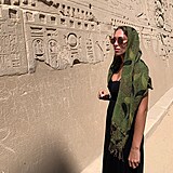 Alex Hrdinová na dovolené v Egyptě.