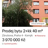 Do čtyř milionů se v případě dvoupokojového bytu vejdete i v Praze. Zpravidla...