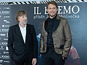 Vojta Dyk a Petr Václav na premiéře filmu Il Boemo