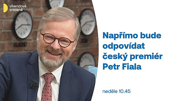 V prvním víkendovém vysílání se objevil premiér Petr Fiala.