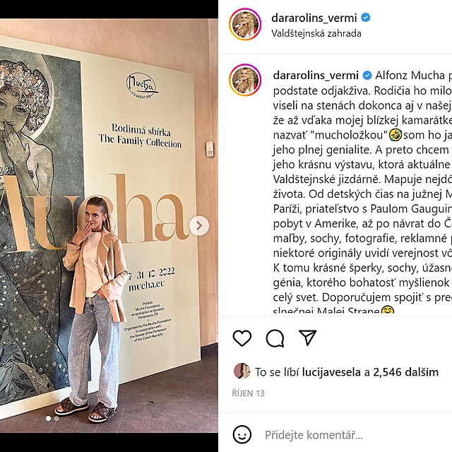 Dara pat mezi nejlajkovanj esko-slovensk celebrity, i ona ale sam tam...