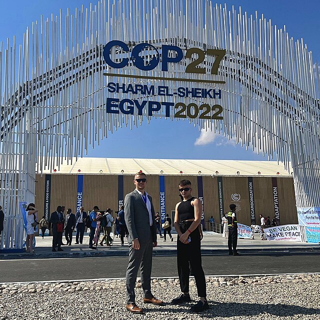 Krytof Stupka na klimatick konferenci v Egypt, kam letl vldnm specilem s...
