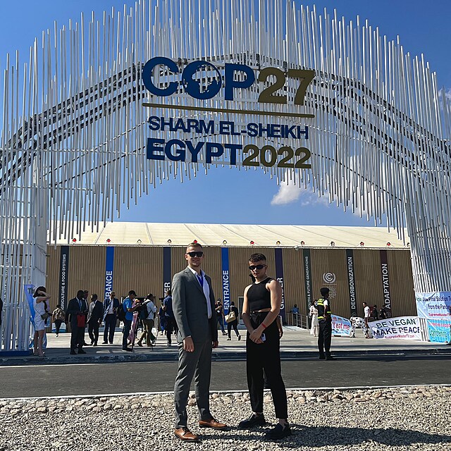 Krytof Stupka na klimatickm summitu COP27