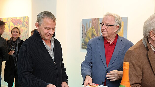 Filip Ren� podpo�il kamaráda Richarda Bergmana p�i k�tu jeho knihy pro d�ti.